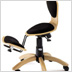 sgabello ergo twinny in legno con rotelle e ginocchiere