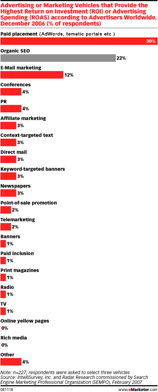 posizionamento sito roi mktg e media tradizionali ritorno d'investimento posizionamento sito seo e strategie di marketing su web